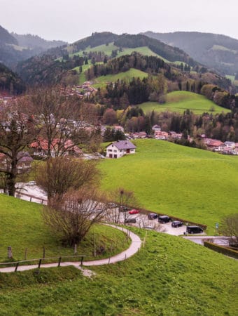 Countryside near the town of Gruyères, Switzerland