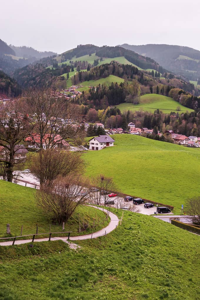Countryside near the town of Gruyères, Switzerland