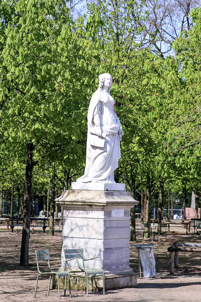 the Anne d'Autriche statue in Jardin du Luxembourg, Paris