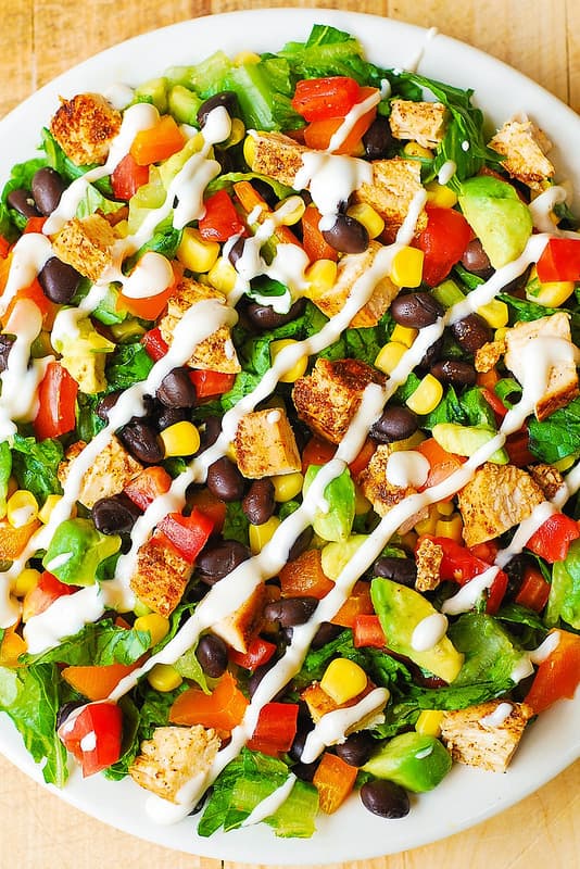 Southwestern Chopped Salad with Buttermilk Ranch Dressing