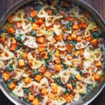 Creamy Butternut Squash Pasta with Spinach and Sausage