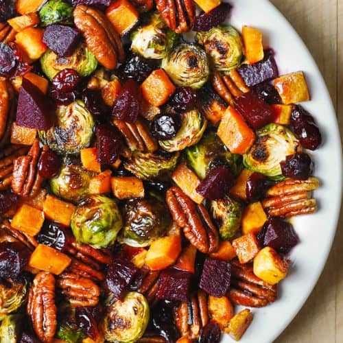 Winter Vegetable Salad with Butternut Squash, Brussels Sprouts, and ...