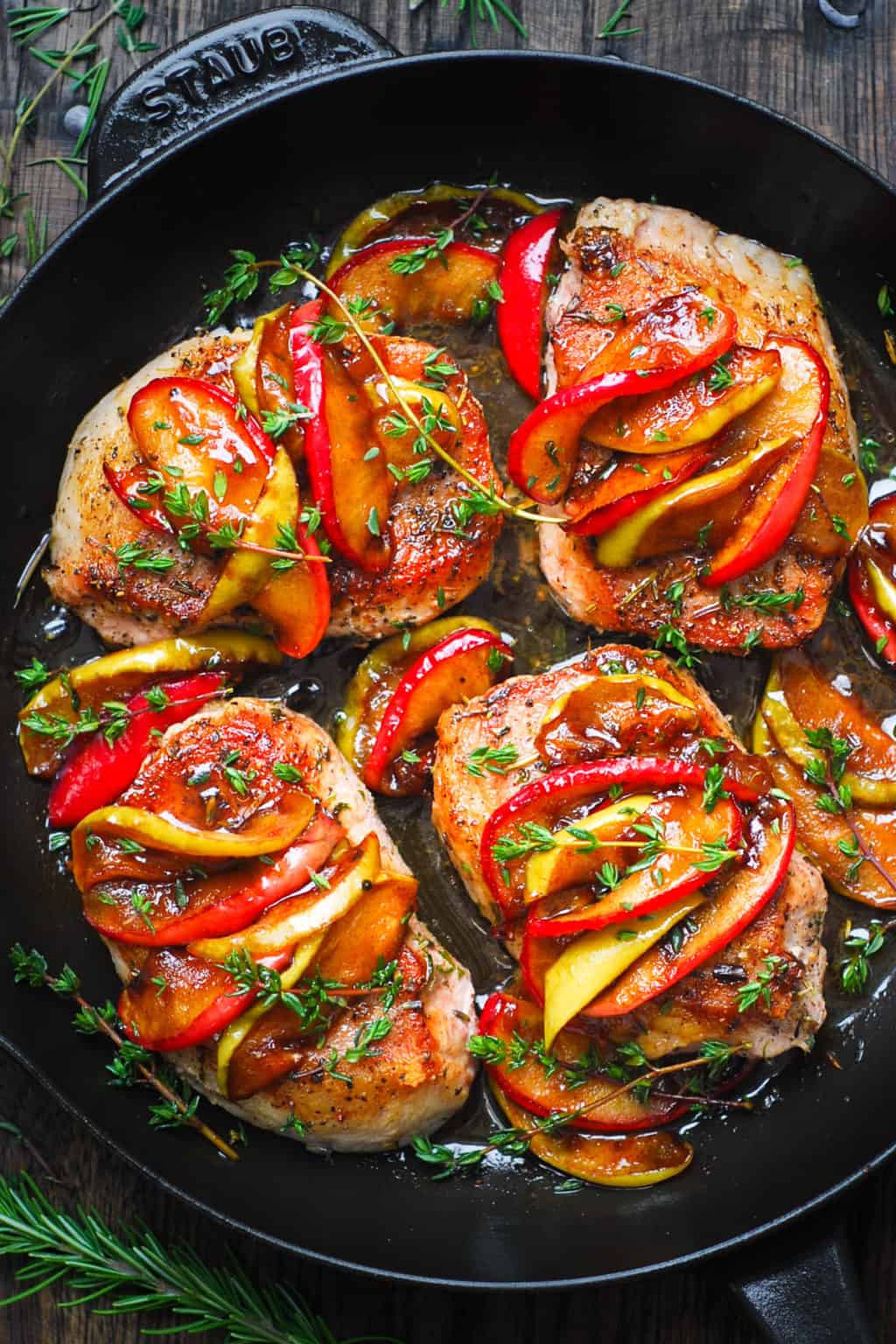 Pan-Seared Pork Chops with Caramelized Apples - Julia's Album