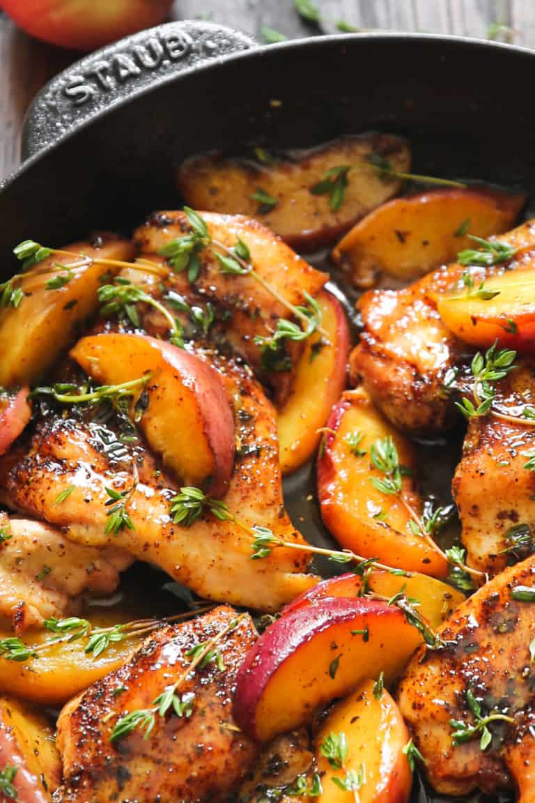 Chicken with Peaches - 30-Minute One-Pan Meal - Julia's Album