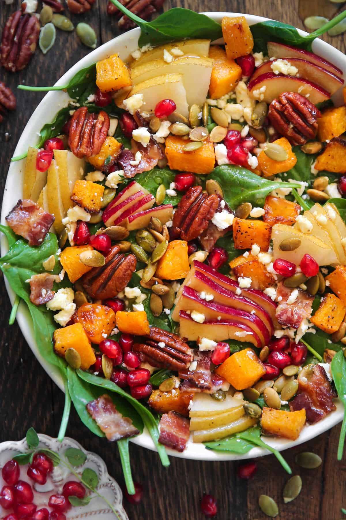 Pear, Pomegranate, and Pumpkin Seed Salad with Poppy Seed Dressing