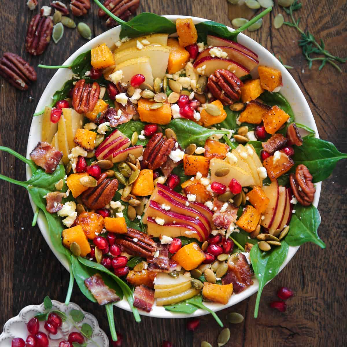 Warm Fall Harvest Salad with Sticky Pecans - Only Gluten Free Recipes