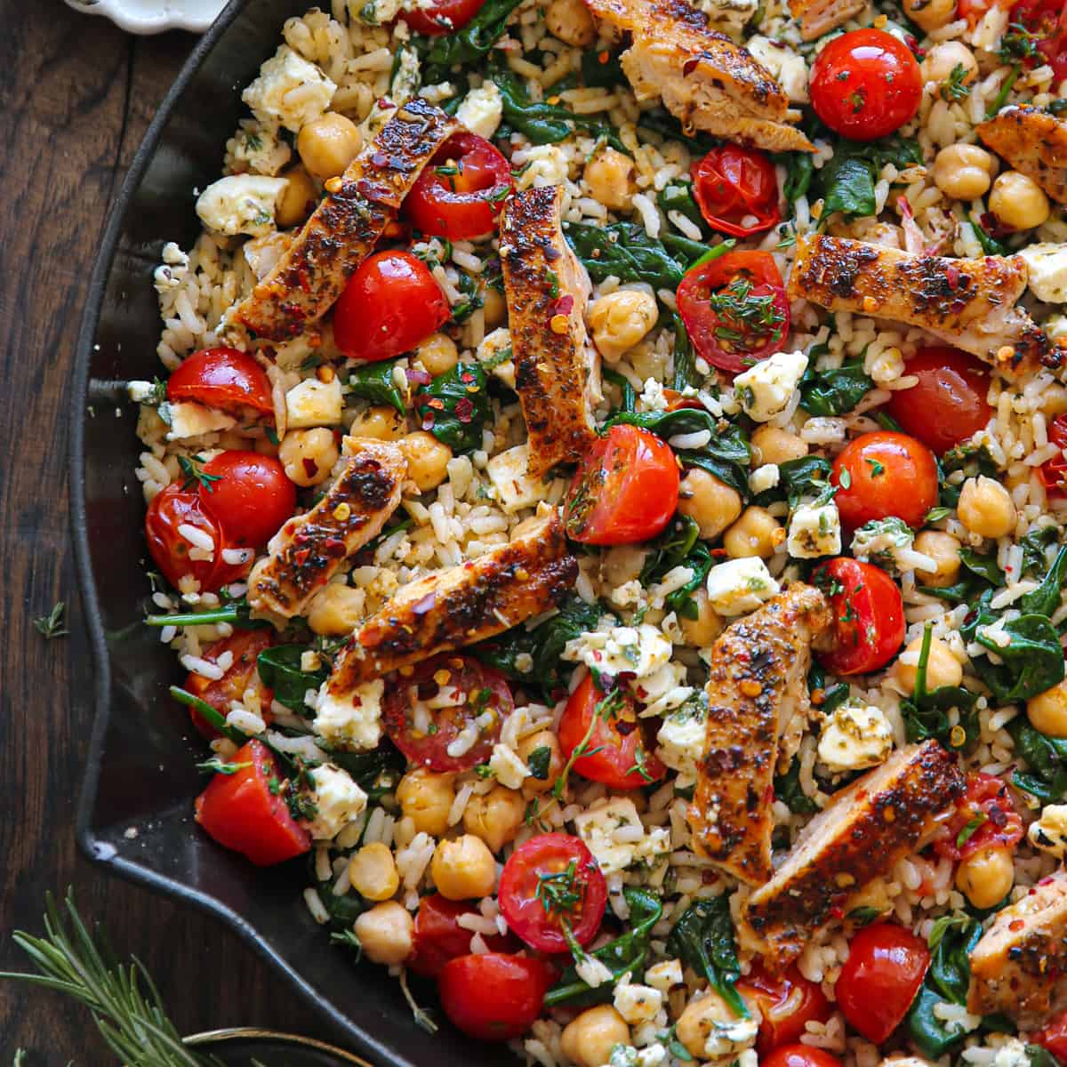 Greek Chicken and Lemon Rice (30 Minutes, ONE-POT)-image