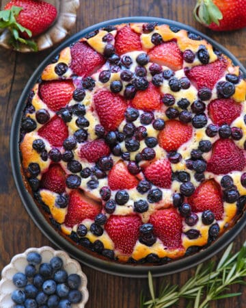 strawberry blueberry cake.