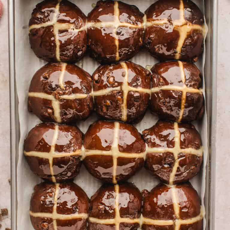 Chocolate Hot Cross Buns