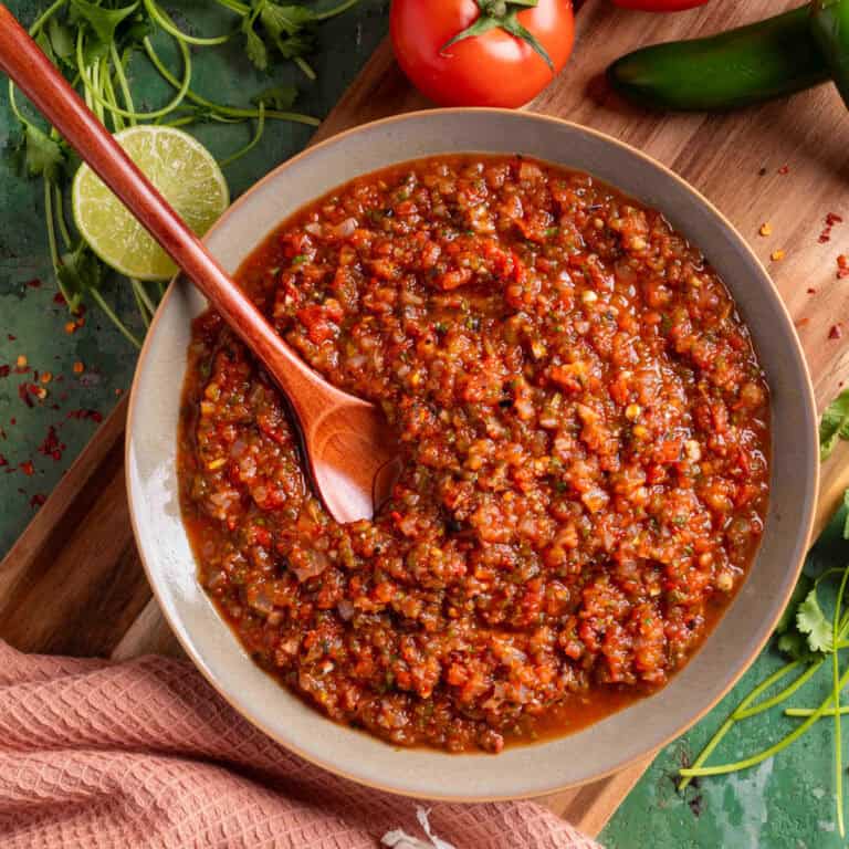 Roasted Tomato Salsa in a bowl.