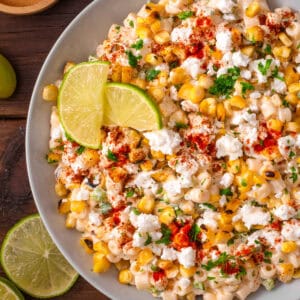 Mexican Street Corn Pasta Salad in a bowl.