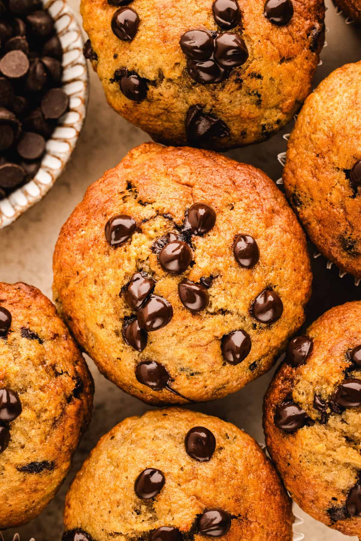 Banana Chocolate Chip Muffins.