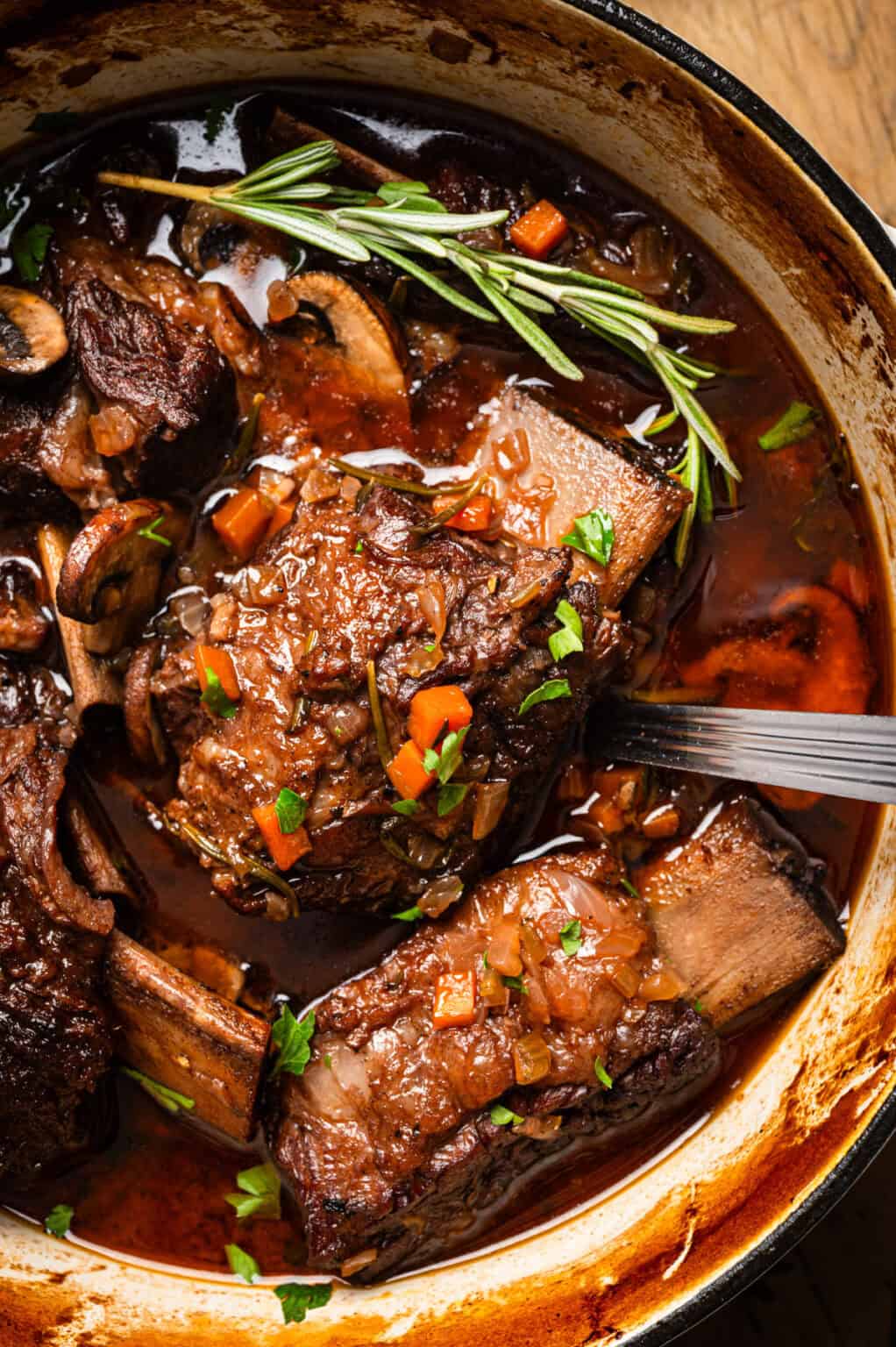 Braised Short Ribs with Red Wine & Mushrooms - Julia's Album