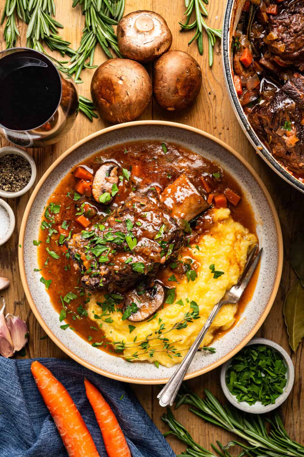 Braised Short Ribs with Red Wine & Mushrooms - Julia's Album