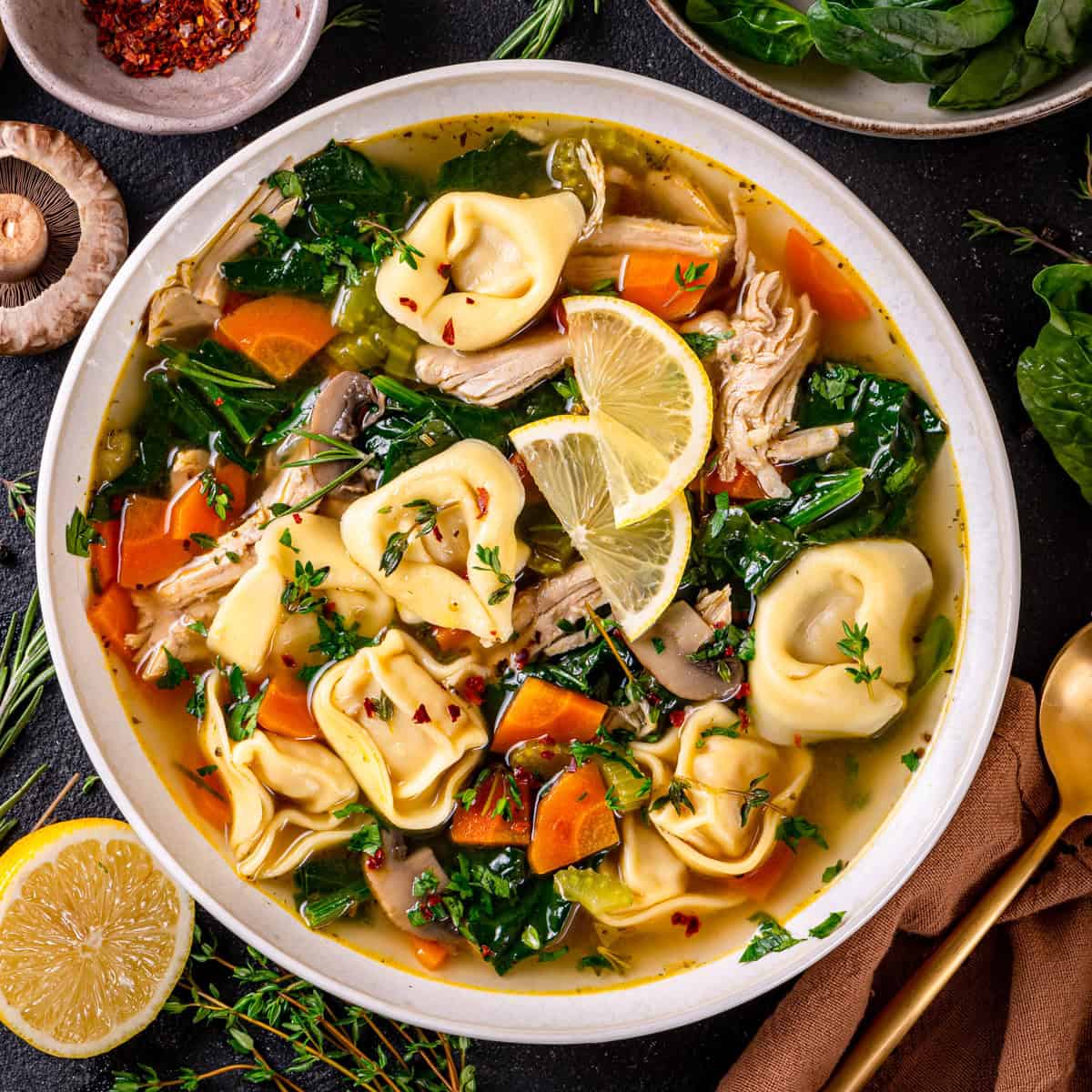 Rooster Tortellini Soup